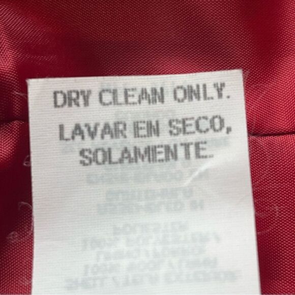 Sag Harbor Women's Wool Blazer Full Zip Red Size 8 Lined - Picture 8 of 9